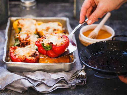 Paprike punjene povrtnim rižotom