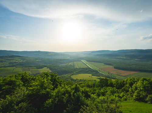 Pogled na dolinu rijeke Mirne, Motovun