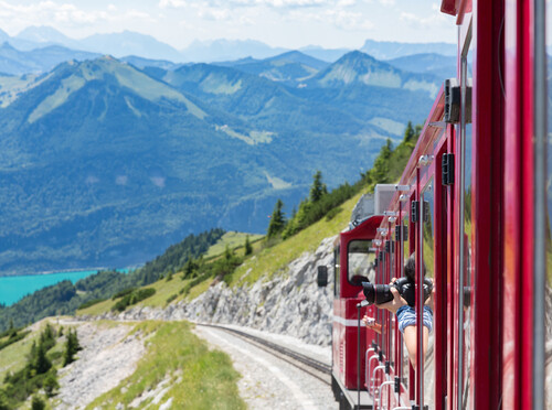 Sankt,Wolfgang,,Austria,-,Juli,19,,2017:,Cogwheel,Train,To