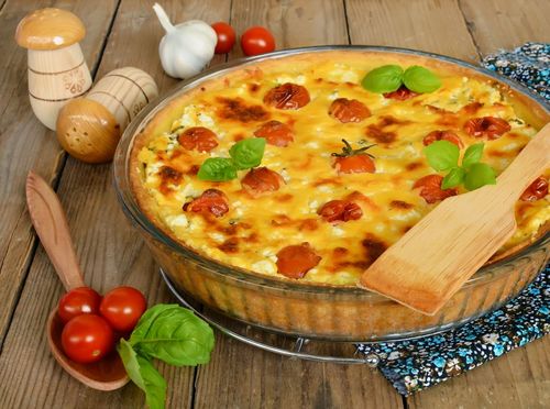 Quiche s pečenim cherry rajčicama