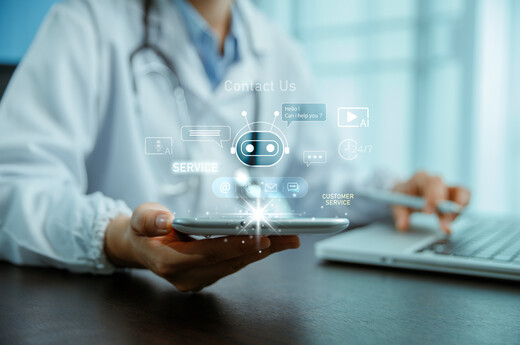 AI digitalni zdravstveni asistent, ilustracija