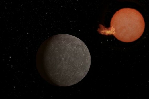 Umjetnički prikaz egzoplaneta SPECULOOS-3b kako kruži oko matične zvijezde
