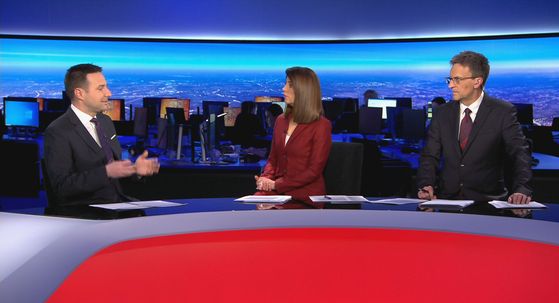 Marko Biočina, reporter Dnevnika Nove TV i voditelji Dnevnika Nove TV