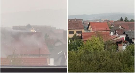 Požar u Slavonskom Brodu nakon što je grom pogodio kuću