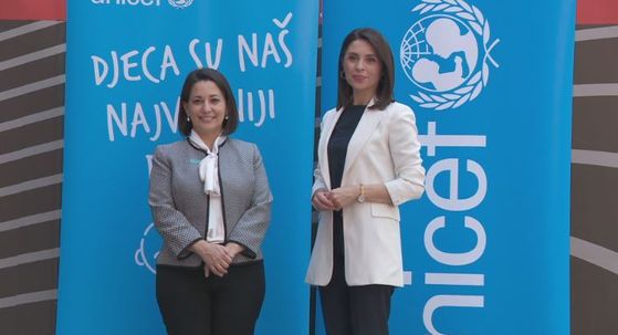Regina M. Castillo, predstojnica Ureda UNICEF-a za Hrvatsku, i Marija Miholjek