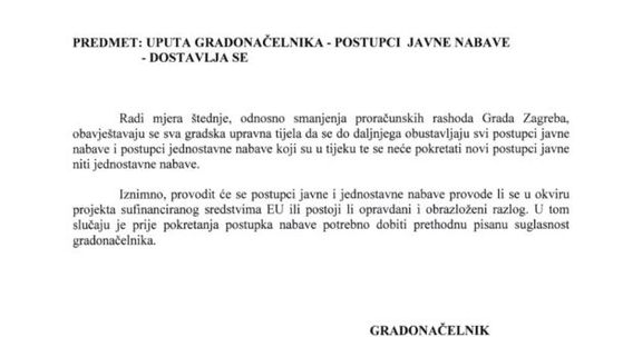 Zaustavljena javna nabava