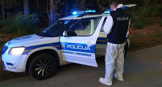 Policijski očevid na mjestu razbojništva (Foto: PU osječko-baranjska)