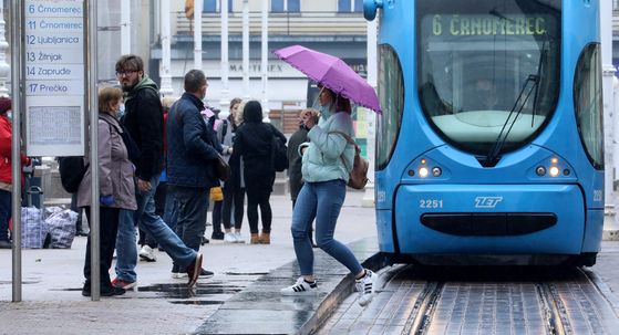 Tramvaj na Trgu bana Jelačića, ilustracija