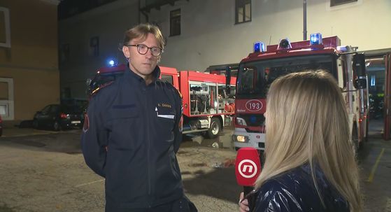 Dino Škamo, voditelj smjene JVP Rijeka, i Katarina Jusić