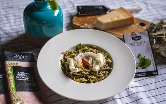Zelene tagliatelle alla carbonara