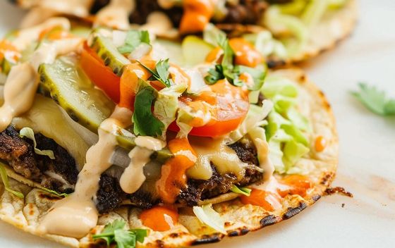 Smash burger taco