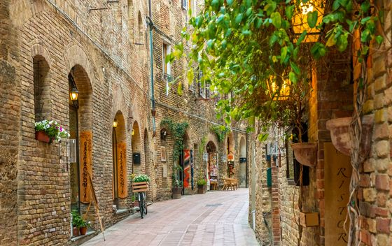 Ulica starog grada San Gimignano