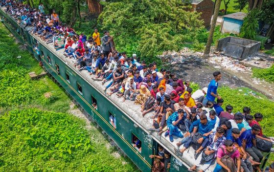 Pretrpani vlak u Bangladešu - 1