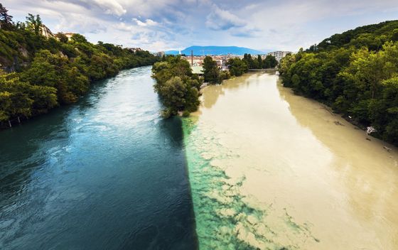 Mjesto gdje se spajaju Rhone i Arve - 1