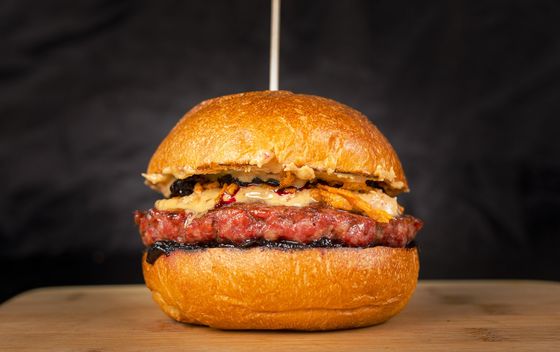 Peanut butter jelly burger