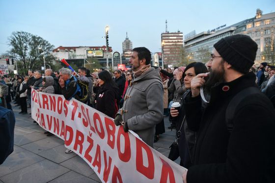 Prosvjed u Beogradu protiv protjerivanja