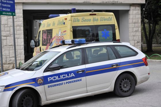 Vozilo policije i hitne pomoći, ilustracija