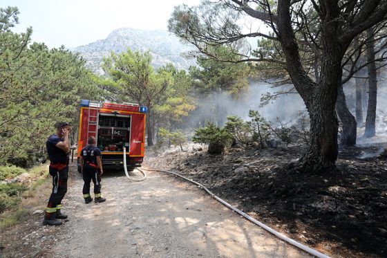 Vatrogasci na terenu u Tučepima