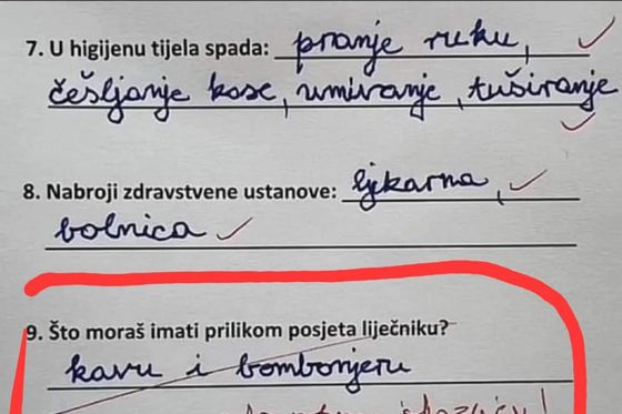 Odgovor na testu iz Prirode i društva