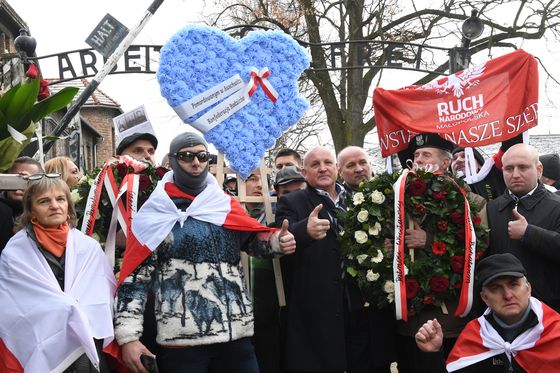 Prosvjed krajnje desnice u Auschwitzu (Foto: AFP)