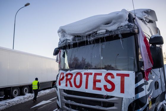 Prosvjed poljskih farmera na granici s Ukrajinom