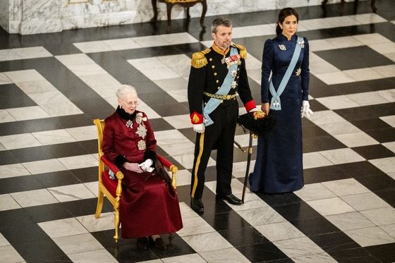 Kraljica Margareta II., budući kralj Frederik X. te buduća kraljica Mary