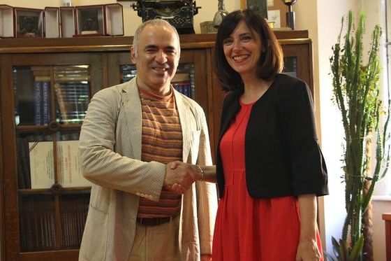 Blaženka Divjak i Gari Kasparov (Foto: Dnevnik.hr)