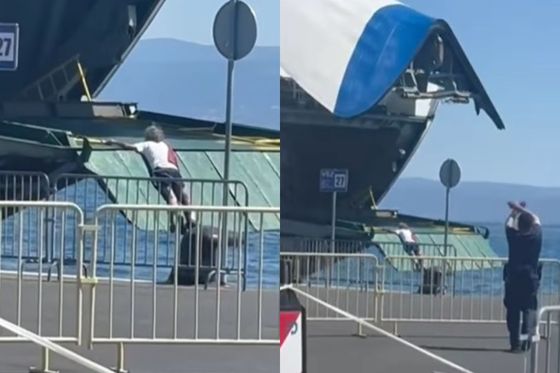 Muškarac je viseći na rampi trajekta planirao ploviti do otoka Visa