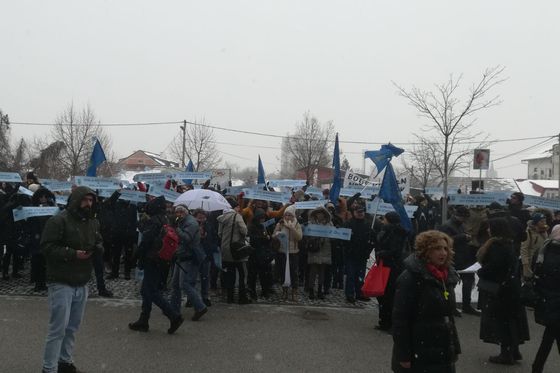 Prosvjed ispred Ministarstva znanosti i obrazovanja (Foto: Katarina Jusić)