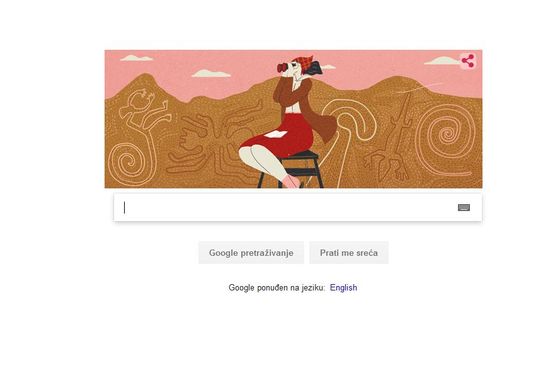 Google Doodle posvećen Mariji Reiche (Screenshot: Google)
