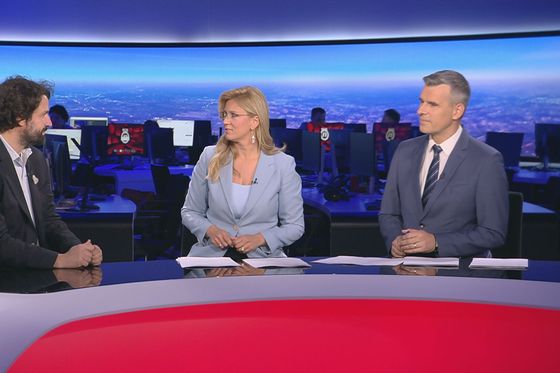 Boris Jokić i voditelji Dnevnika Nove TV