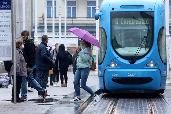 Tramvaj na Trgu bana Jelačića, ilustracija