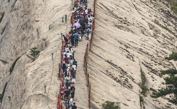 Plank Walk in the Clouds, Huashan, Kina - 4