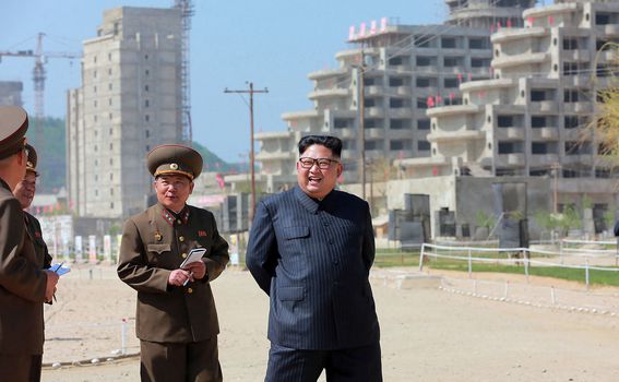Kim Jong-un u posjetu Wonsanu 2018. godine