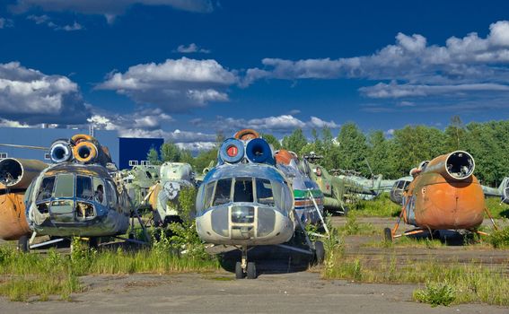 Groblje starih helikoptera u Moskvi, Rusija