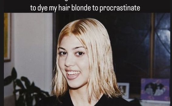 Kourtney Kardashian kao tinejdžerica s plavom bojom kose