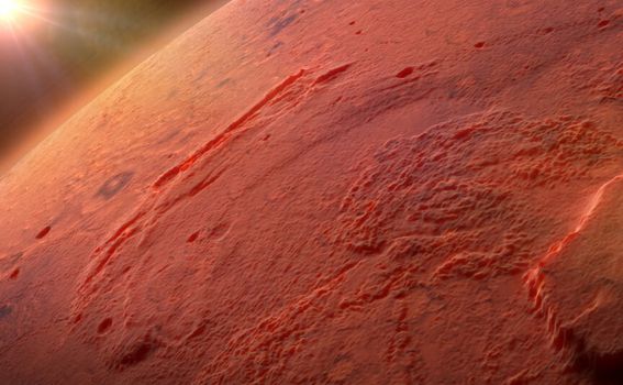 Vulkan Olympus Mons na Marsu - 1