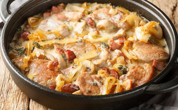 Svinjski odresci u umaku od luka i piva