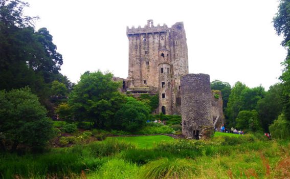 Blarney Castle - kamen se nalazi na samom vrhu, ugrađen u zidine