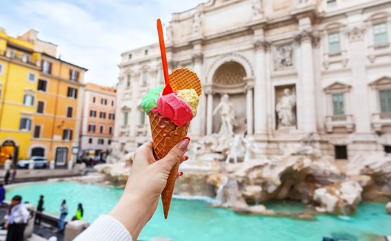 Fontana Trevi i turisti - 4