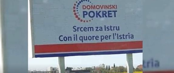 Pogreška na plakatu Domovinskog pokreta u Istri