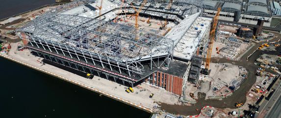 Novi stadion Evertona u izgradnji