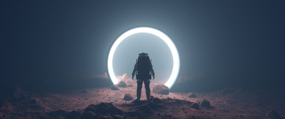 Astronaut na nepoznatom planetu, ilustracija