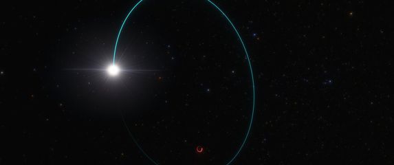 Crna rupa i zvijezda pratilja, ilustracija