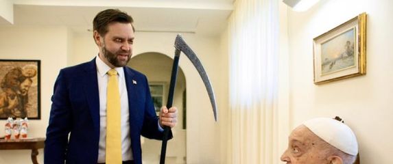 Montaža J. D.-a Vancea i pape Franje