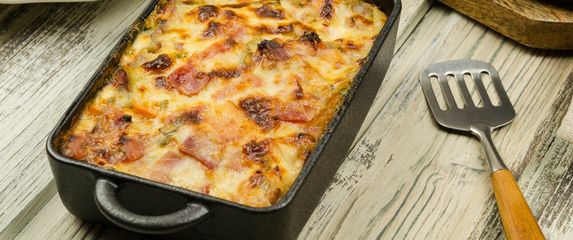 Zapečeni krumpir sa šunkom