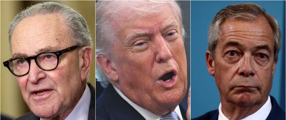 Chuck Schumer, Donald Trump, Nigel Farage