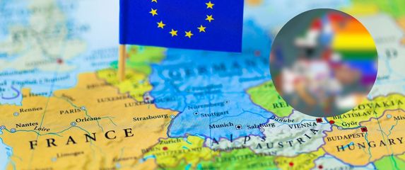 Karta Europe s bizarnom mapom sa stereotipima