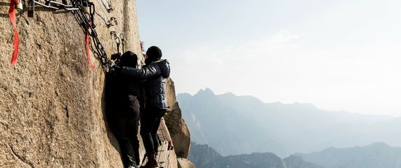 Plank Walk in the Clouds, Huashan, Kina - 5