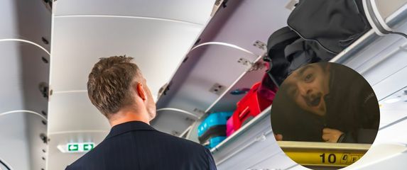 Muškarac sakriven u odjeljku za prtljagu aviona